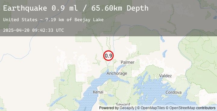 Map of 26 km WNW of Willow, Alaska