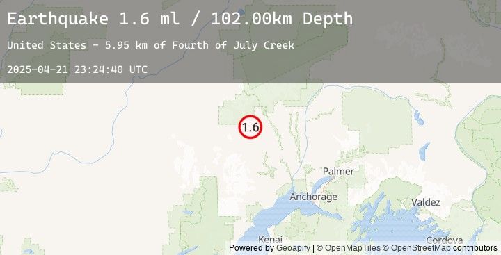 Map of 38 km NW of Skwentna, Alaska