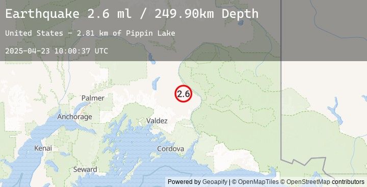 Map of 3 km NNW of Tonsina, Alaska