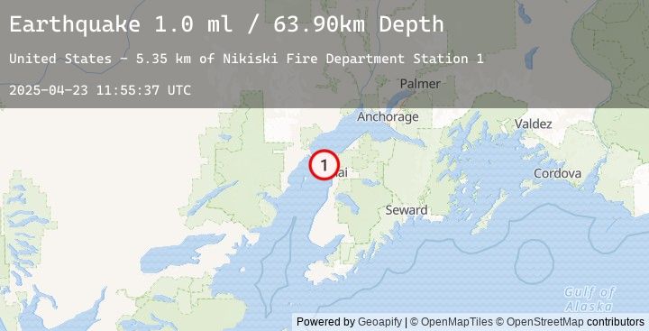 Map of 6 km WNW of Salamatof, Alaska