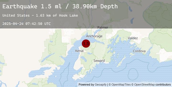 Map of 5 km SSE of Point Possession, Alaska