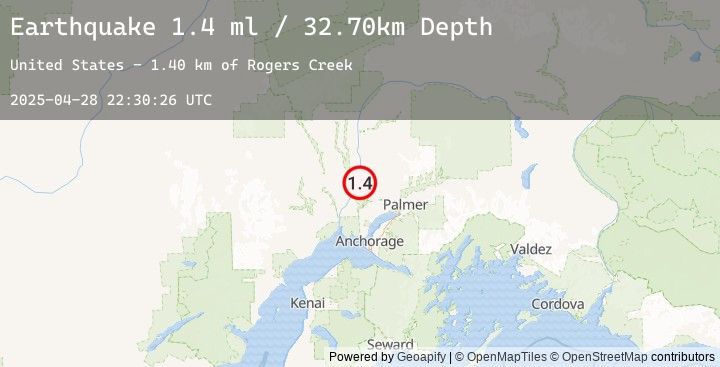 Map of 8 km NNW of Willow, Alaska