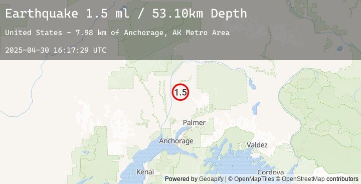 Map of 10 km NE of Susitna North, Alaska