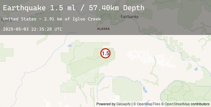 Map of 32 km WSW of Denali Park, Alaska