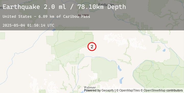 Map of 15 km S of Cantwell, Alaska
