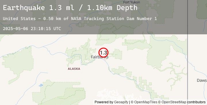 Map of 9 km ENE of Fox, Alaska