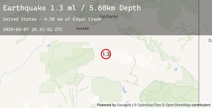 Map of 50 km ESE of Denali Park, Alaska