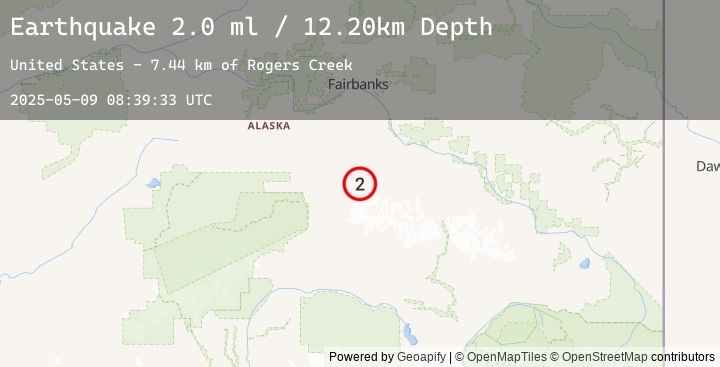 Map of 63 km ENE of Denali Park, Alaska