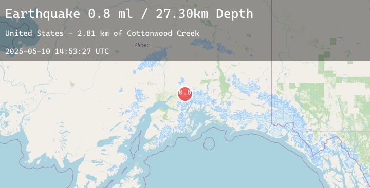 Map of 27 km S of Chickaloon, Alaska