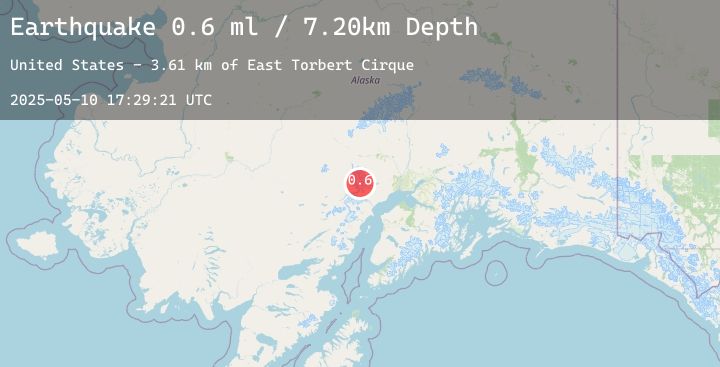 Map of 72 km WNW of Beluga, Alaska