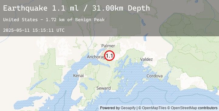 Map of 23 km SSW of Knik River, Alaska