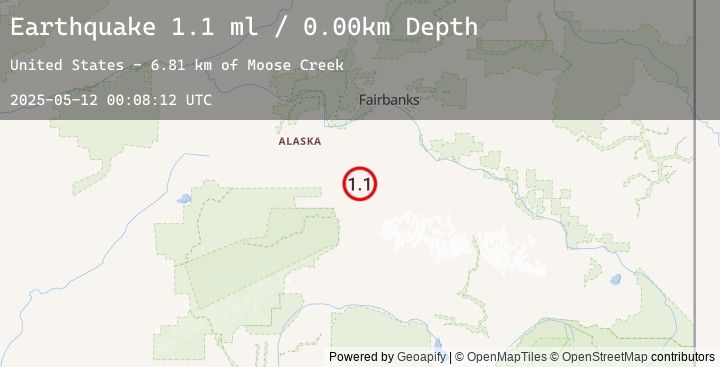 Map of 36 km NE of Healy, Alaska