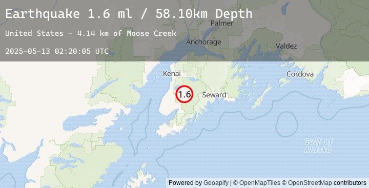 Map of 31 km NNE of Fox River, Alaska