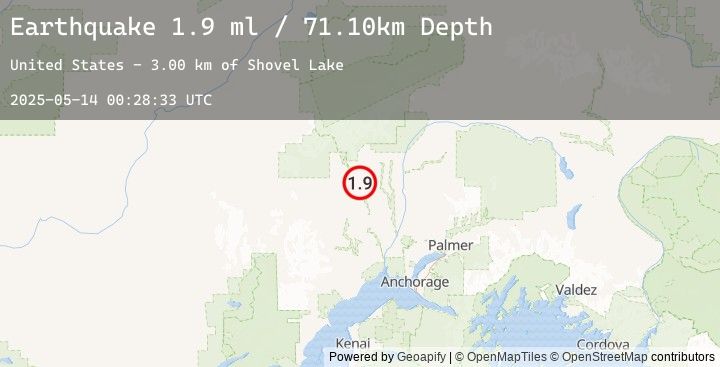Map of 31 km NNE of Skwentna, Alaska
