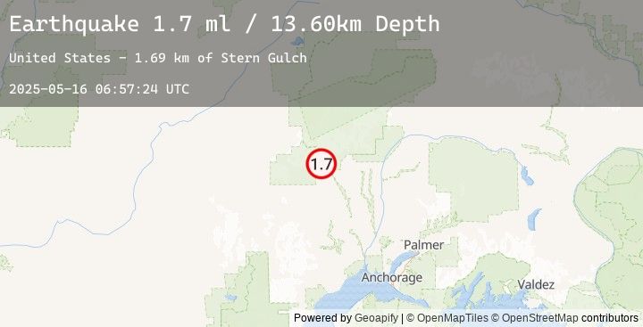 Map of 44 km W of Petersville, Alaska