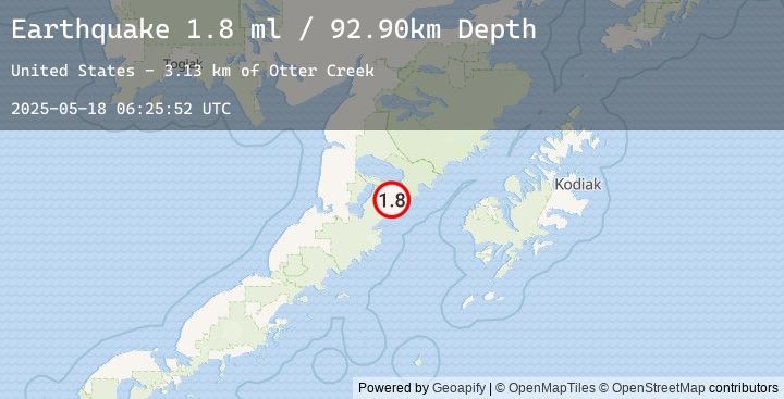 Map of 75 km E of Ugashik, Alaska
