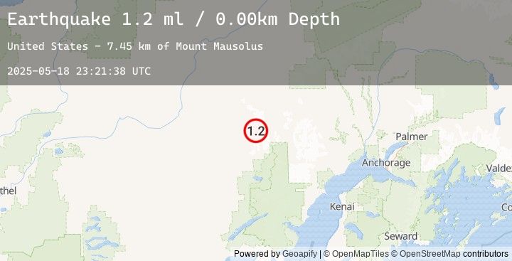 Map of 88 km ENE of Lime Village, Alaska