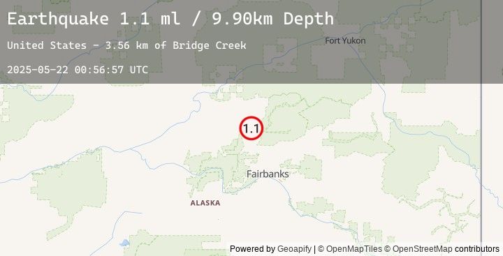 Map of 17 km ESE of Livengood, Alaska
