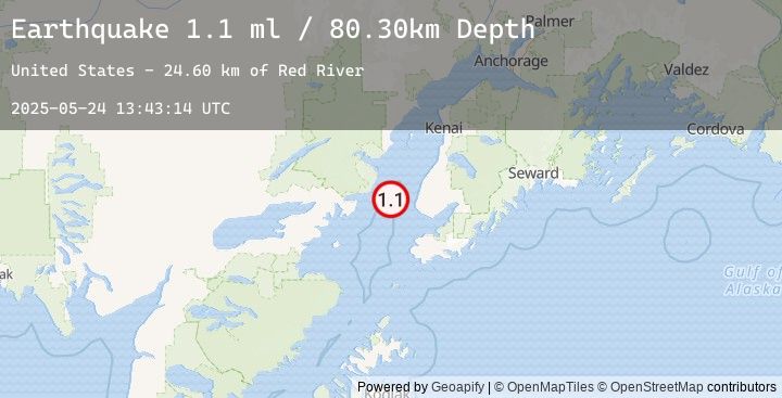 Map of 28 km WNW of Anchor Point, Alaska