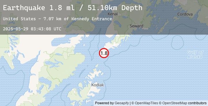Map of 33 km S of Port Graham, Alaska
