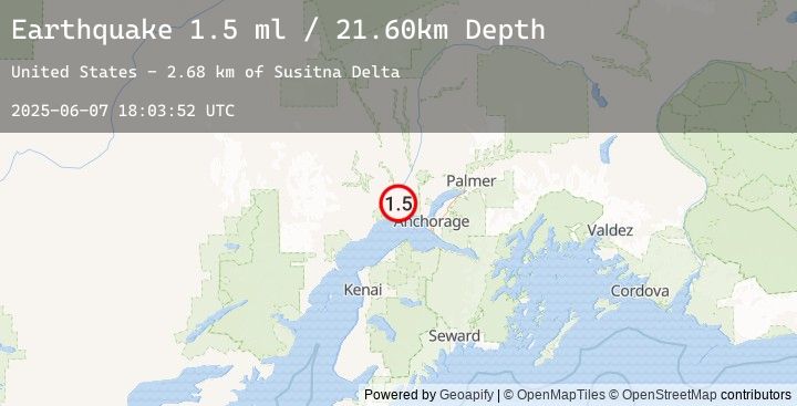 Map of 17 km S of Susitna, Alaska