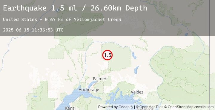 Map of 68 km N of Chickaloon, Alaska