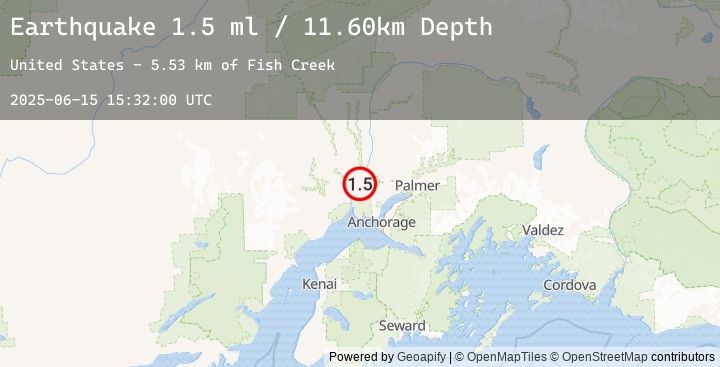 Map of 11 km NE of Susitna, Alaska