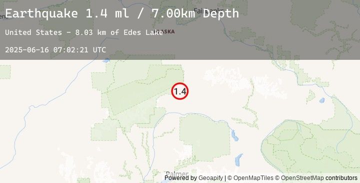 Map of 12 km S of Cantwell, Alaska