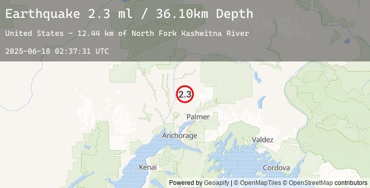 Map of 14 km SE of Susitna North, Alaska