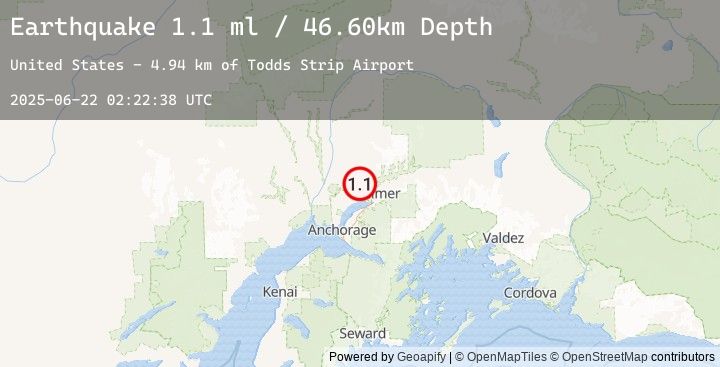 Map of 8 km NNW of Tanaina, Alaska