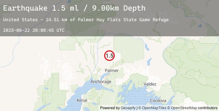 Map of 30 km E of Susitna North, Alaska