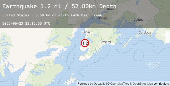 Map of 19 km E of Ninilchik, Alaska
