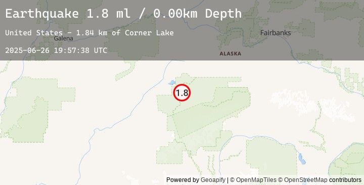 Map of 18 km N of Denali National Park, Alaska
