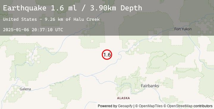 Map of 46 km NW of Rampart, Alaska
