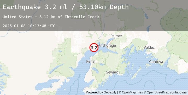 Map of 5 km ESE of Beluga, Alaska