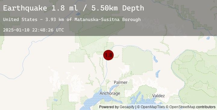 Map of 11 km NNE of Chase, Alaska