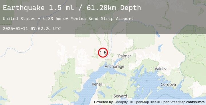 Map of 24 km NW of Susitna, Alaska
