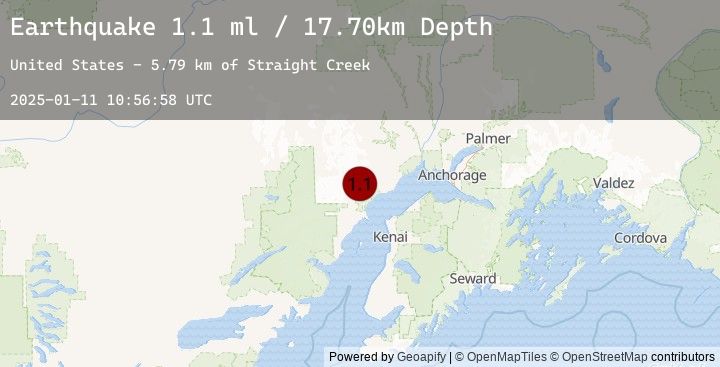 Map of 42 km W of Tyonek, Alaska