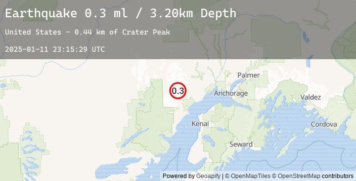 Map of 63 km WNW of Tyonek, Alaska
