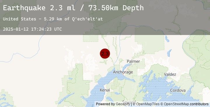 Map of 15 km SSE of Skwentna, Alaska