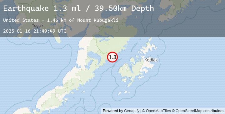 Map of 53 km NW of Karluk, Alaska