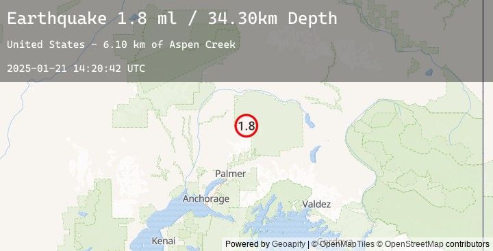Map of 59 km N of Chickaloon, Alaska