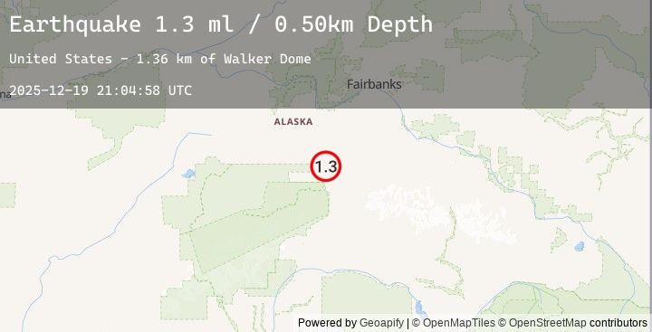 Map of 12 km ESE of Ferry, Alaska