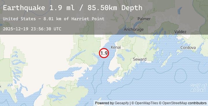 Map of 41 km NW of Ninilchik, Alaska