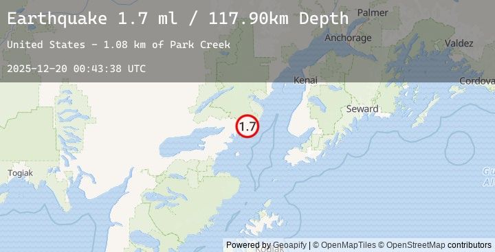 Map of 55 km E of Pedro Bay, Alaska