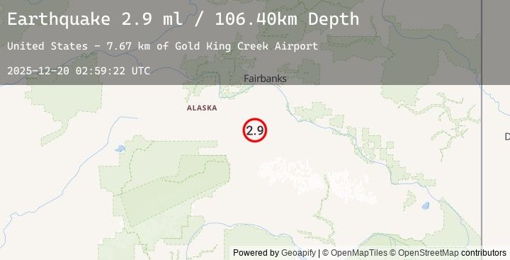 Map of 54 km ENE of Ferry, Alaska