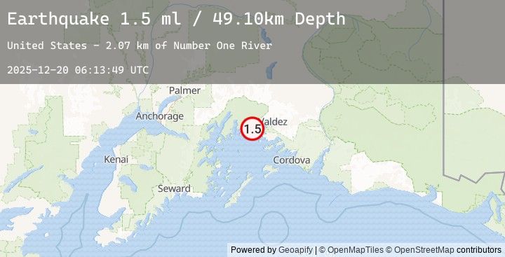 Map of 24 km NW of Tatitlek, Alaska