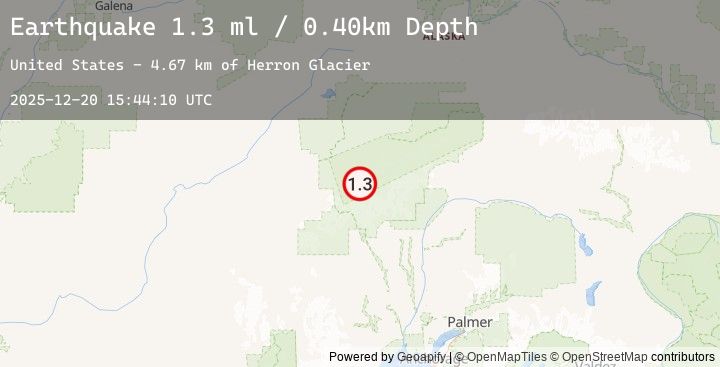 Map of 59 km S of Denali National Park, Alaska