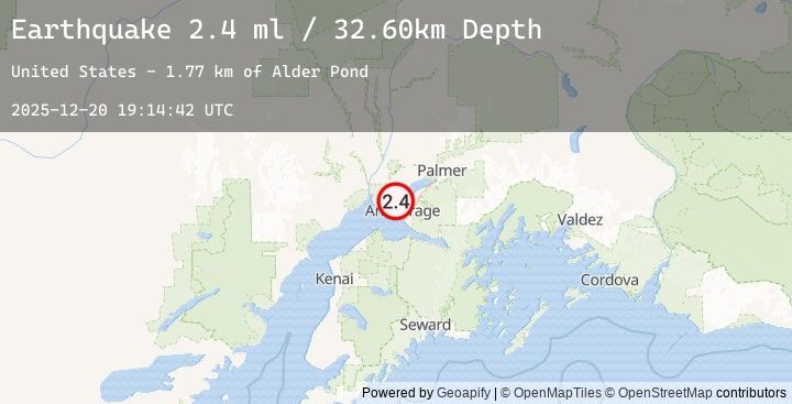 Map of 7 km SSW of Point MacKenzie, Alaska
