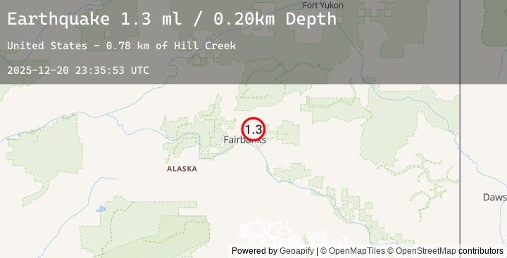 Map of 8 km ENE of Fox, Alaska